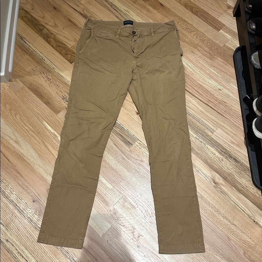 34x36 Tan Straight-Leg Pants
